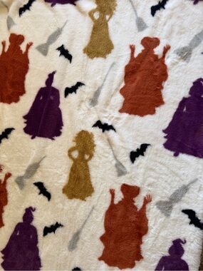 Disney Hocus Pocus Sanderson Sisters Faux Fur Feel Throw Blanket